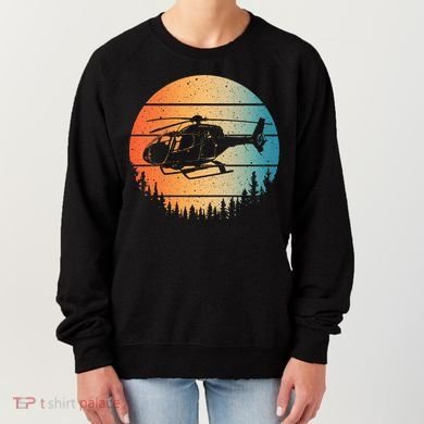Cute Helicopter Art Aviator Helicopter Pilot Women's Sweatshirt
