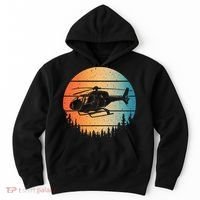 Cute Helicopter Art Aviator Helicopter Pilot Hoodie thumb 0