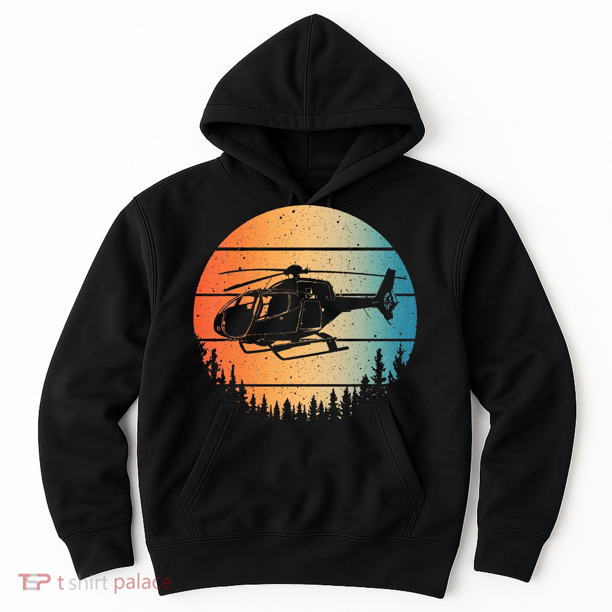 Cute Helicopter Art Aviator Helicopter Pilot Hoodie