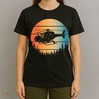 Cute Helicopter Art Aviator Helicopter Pilot T-Shirt thumb 4