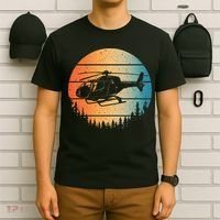 Cute Helicopter Art Aviator Helicopter Pilot T-Shirt thumb 6