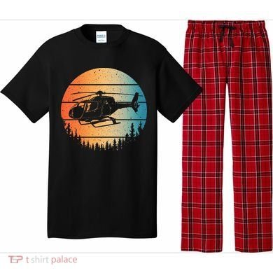 Cute Helicopter Art Aviator Helicopter Pilot Pajama Set
