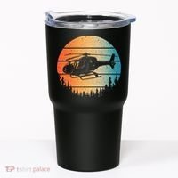 Cute Helicopter Art Aviator Helicopter Pilot Tumbler thumb 0
