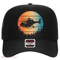 Cute Helicopter Art Aviator Helicopter Pilot Hat thumb 0