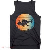 Cute Helicopter Art Aviator Helicopter Pilot Tank Top thumb 0