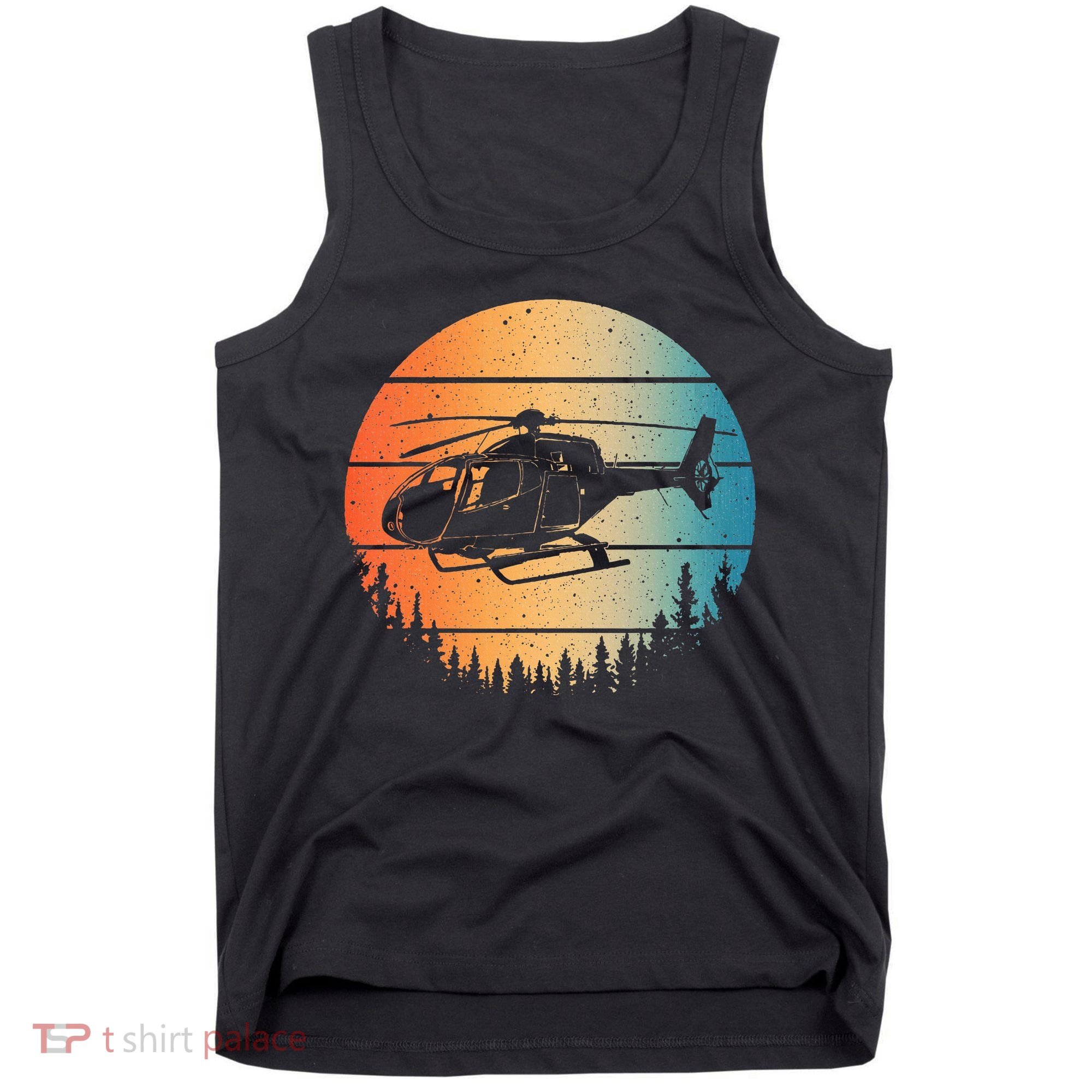 Cute Helicopter Art Aviator Helicopter Pilot Tank Top