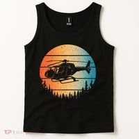 Cute Helicopter Art Aviator Helicopter Pilot Tank Top thumb 2