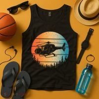 Cute Helicopter Art Aviator Helicopter Pilot Tank Top thumb 4