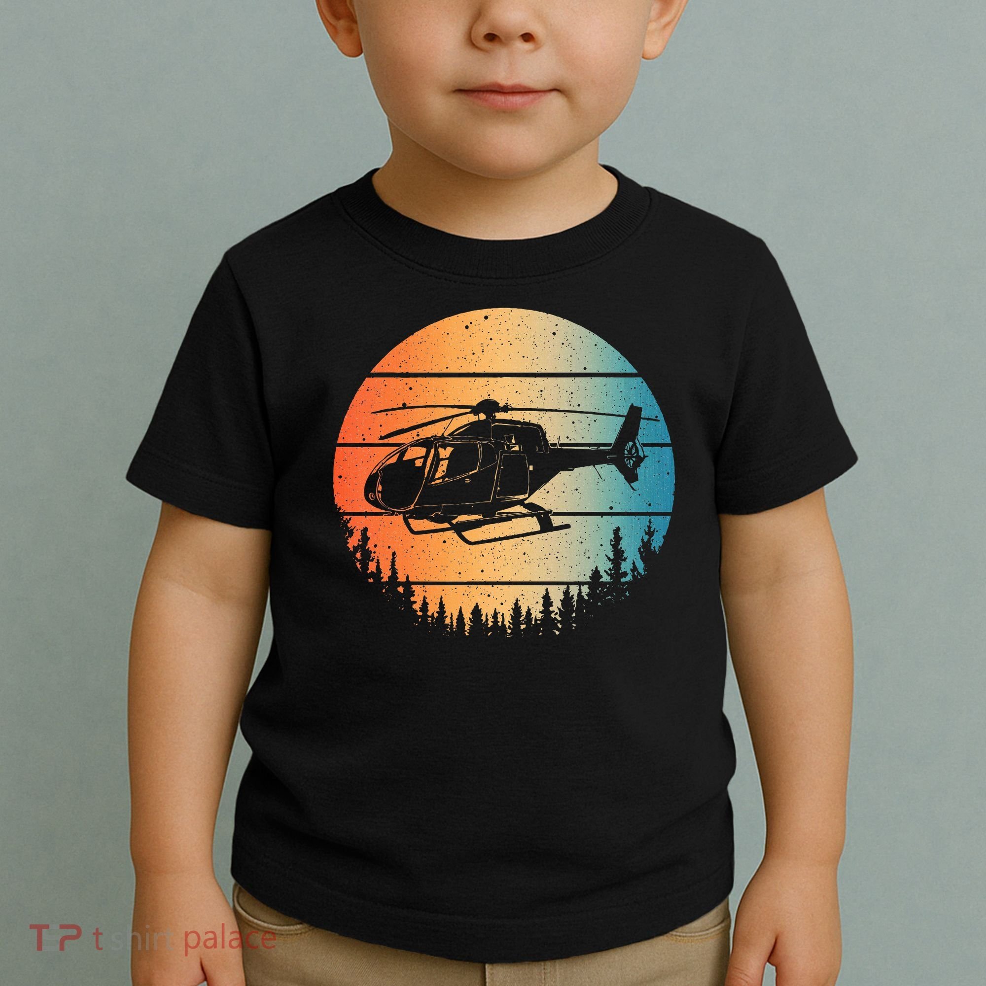 Cute Helicopter Art Aviator Helicopter Pilot Toddler T-Shirt