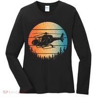 Cute Helicopter Art Aviator Helicopter Pilot Women's Long Sleeve Shirt thumb 0
