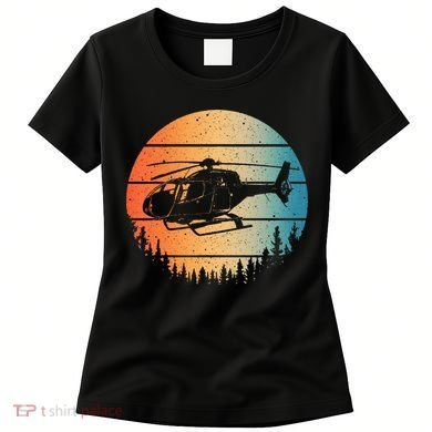 Cute Helicopter Art Aviator Helicopter Pilot Women's T-Shirt