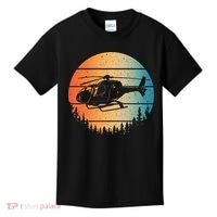 Cute Helicopter Art Aviator Helicopter Pilot Kids T-Shirt thumb 0