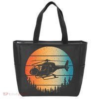 Cute Helicopter Art Aviator Helicopter Pilot Tote Bag thumb 0