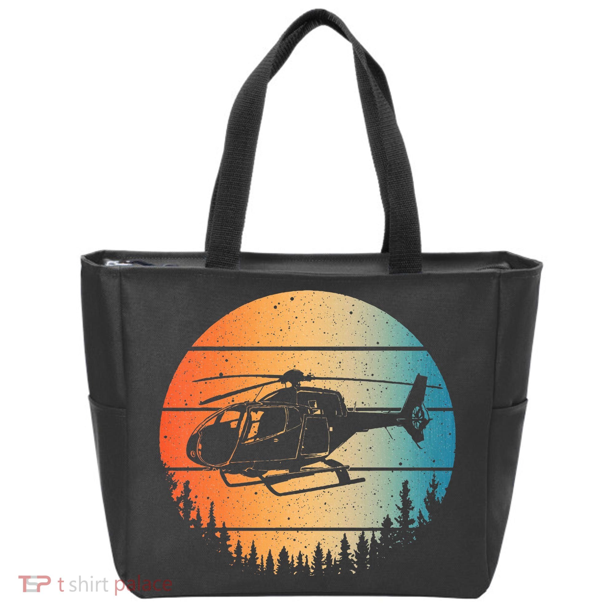 Cute Helicopter Art Aviator Helicopter Pilot Tote Bag