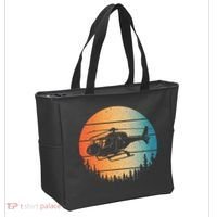 Cute Helicopter Art Aviator Helicopter Pilot Tote Bag thumb 2
