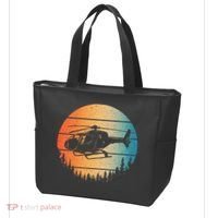Cute Helicopter Art Aviator Helicopter Pilot Tote Bag thumb 3