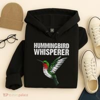 Cute Hummingbird Art Bird Watcher Bird Lover Hoodie thumb 4