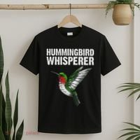 Cute Hummingbird Art Bird Watcher Bird Lover T-Shirt thumb 2