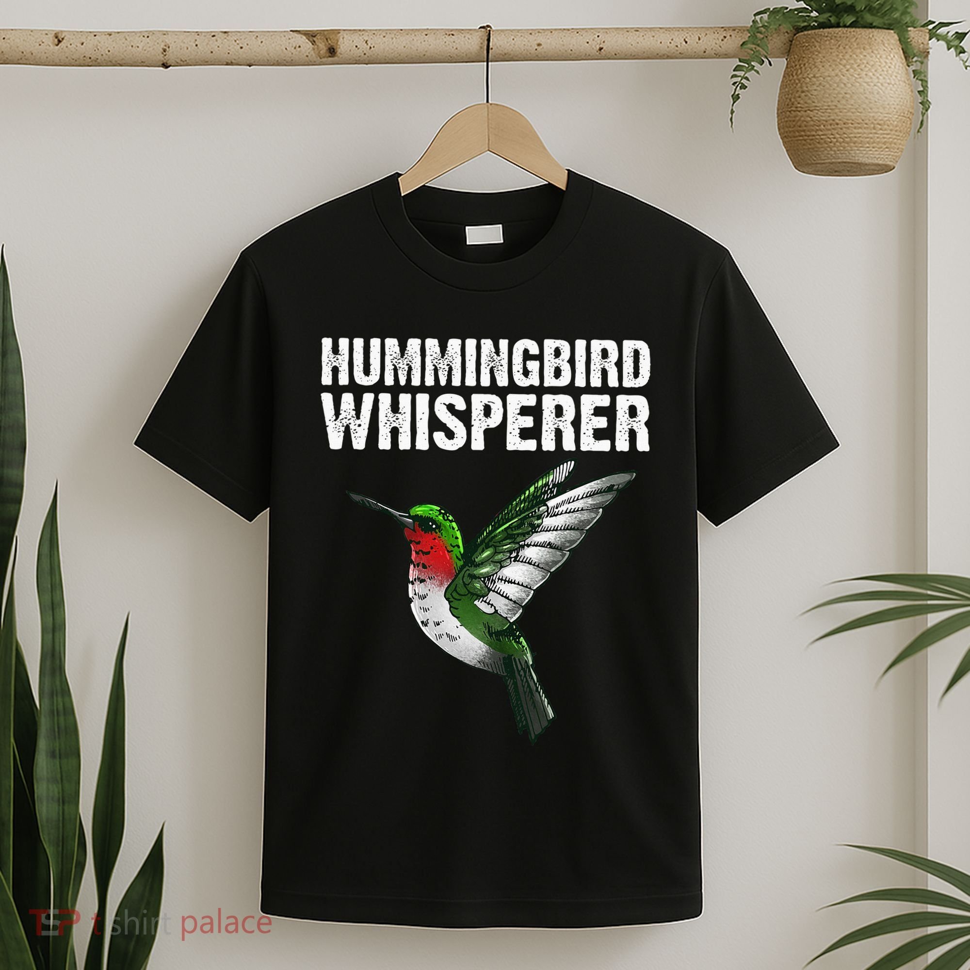 Cute Hummingbird Art Bird Watcher Bird Lover T-Shirt