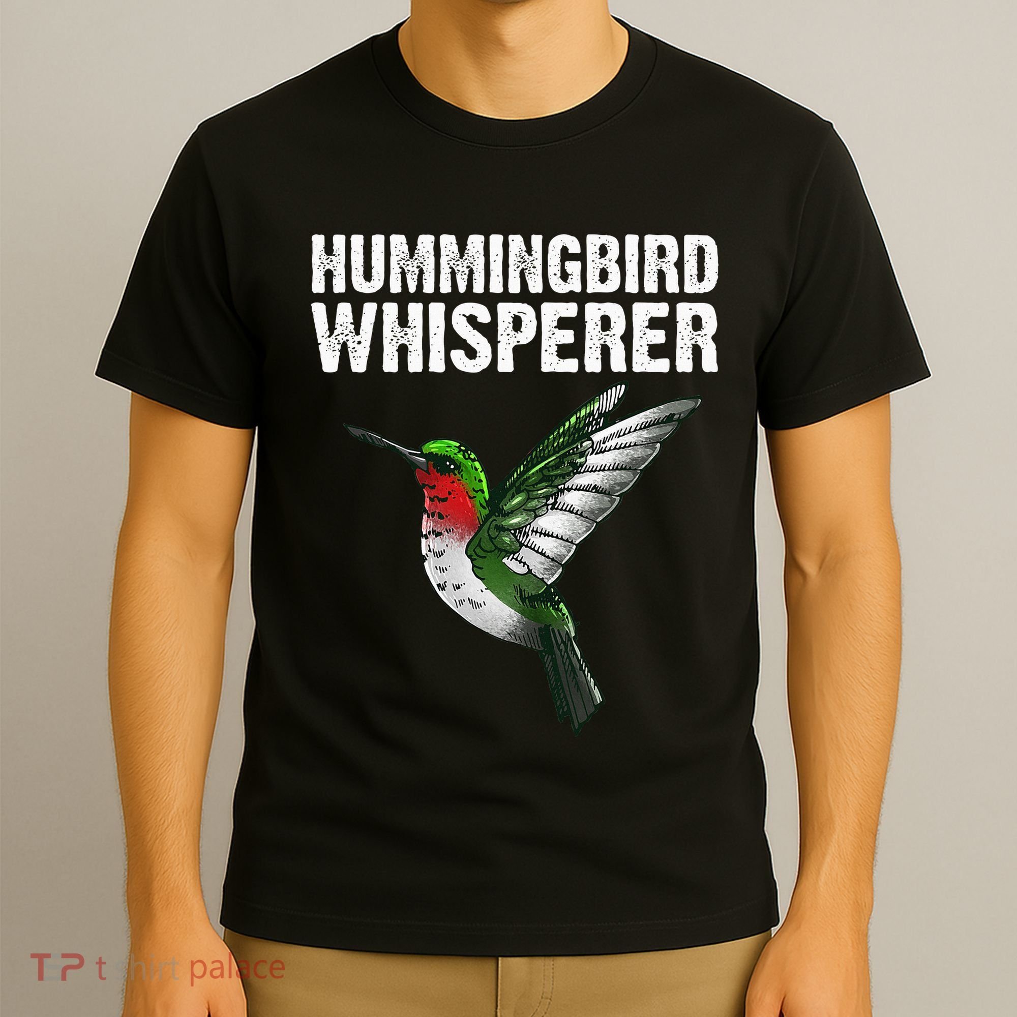 Cute Hummingbird Art Bird Watcher Bird Lover T-Shirt