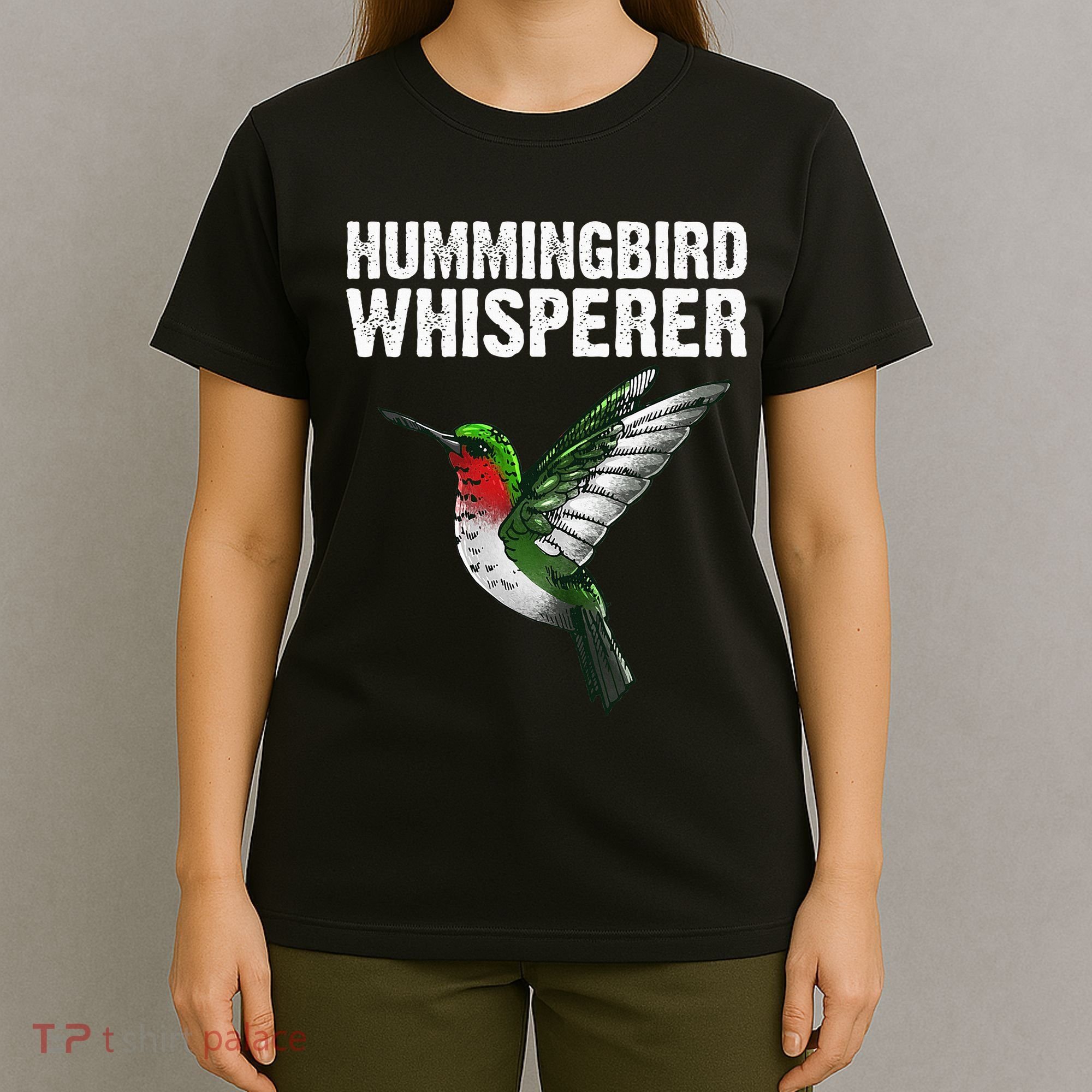 Cute Hummingbird Art Bird Watcher Bird Lover T-Shirt