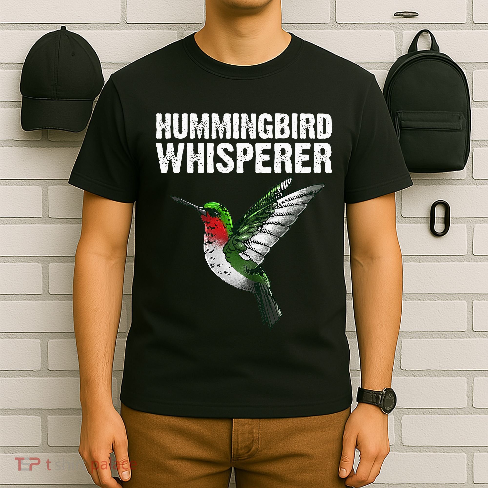 Cute Hummingbird Art Bird Watcher Bird Lover T-Shirt