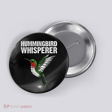 Cute Hummingbird Art Bird Watcher Bird Lover Button