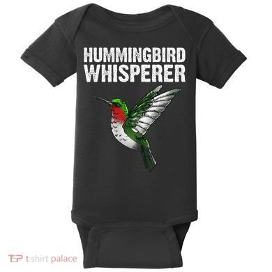 Cute Hummingbird Art Bird Watcher Bird Lover Baby Bodysuit