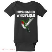 Cute Hummingbird Art Bird Watcher Bird Lover Baby Bodysuit thumb 0