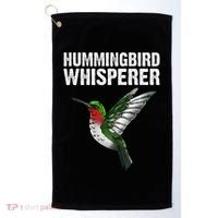 Cute Hummingbird Art Bird Watcher Bird Lover Golf Towel thumb 0