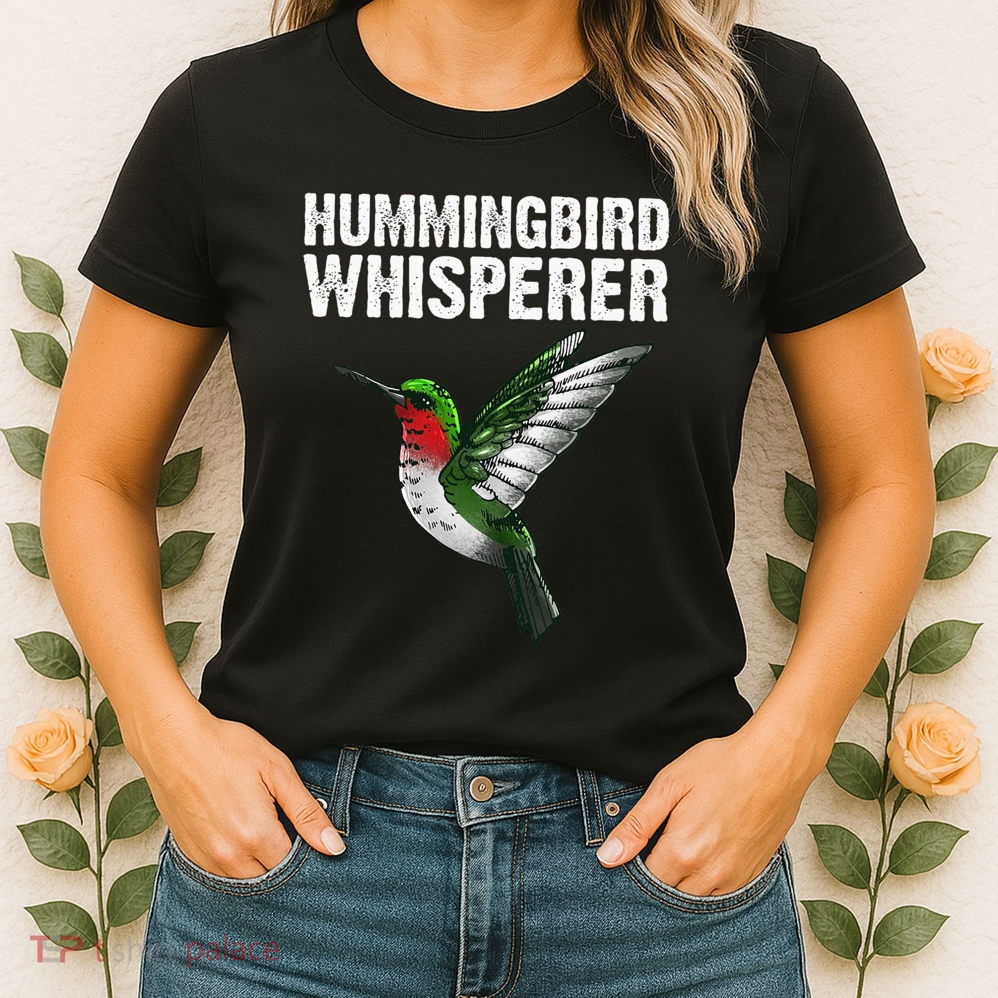 Cute Hummingbird Art Bird Watcher Bird Lover Women's T-Shirt