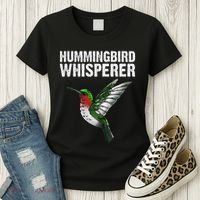 Cute Hummingbird Art Bird Watcher Bird Lover Women's T-Shirt thumb 3