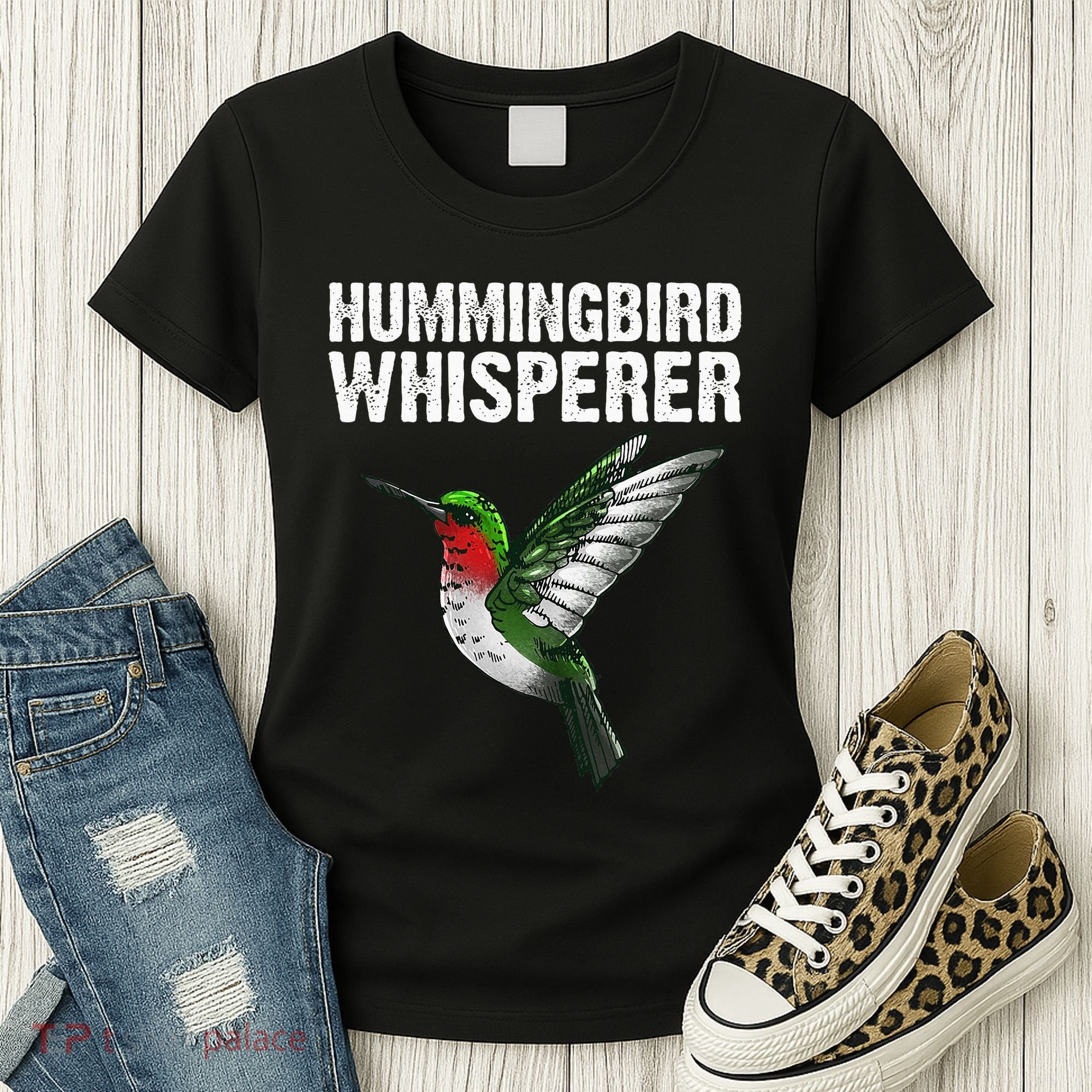 Cute Hummingbird Art Bird Watcher Bird Lover Women's T-Shirt