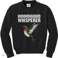 Cute Hummingbird Art Bird Watcher Bird Lover Kids Sweatshirt thumb 0