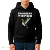 Cute Hummingbird Art Bird Watcher Bird Lover Kids Hoodie thumb 4