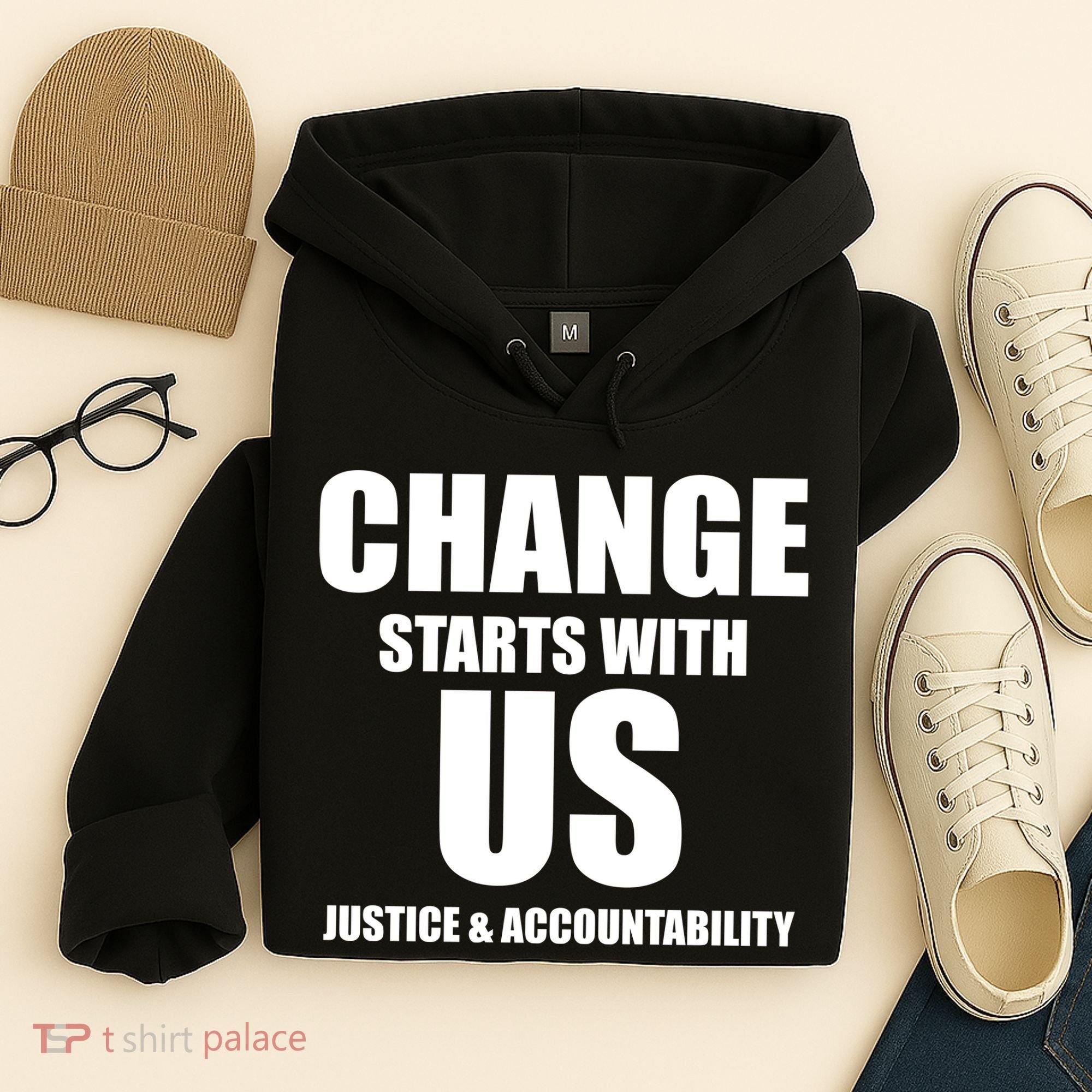 Change Starts With US Justice Peace Hoodie