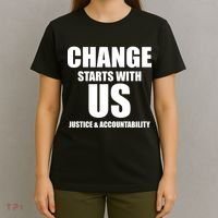 Change Starts With US Justice Peace T-Shirt thumb 4