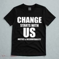 Change Starts With US Justice Peace T-Shirt thumb 5