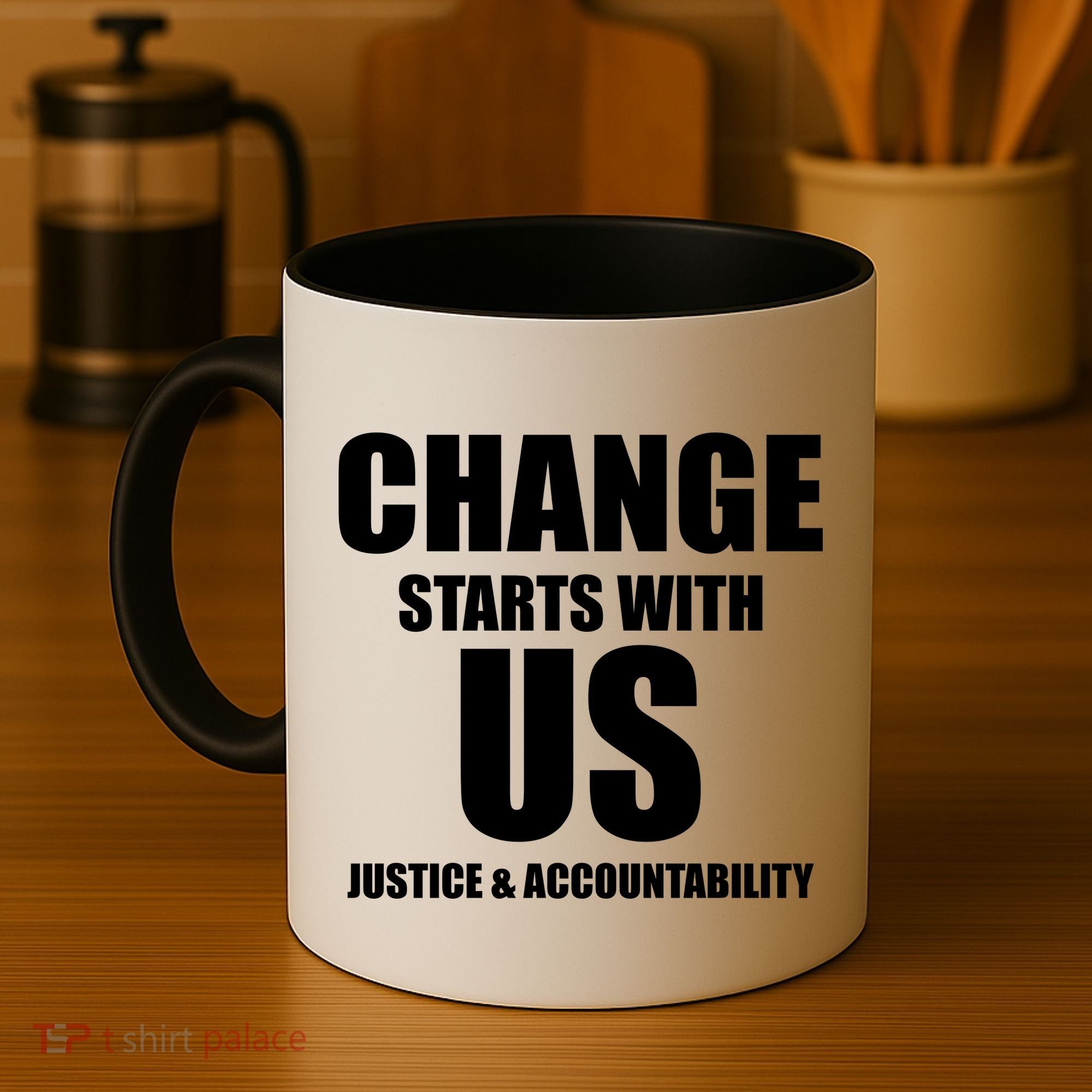 Change Starts With US Justice Peace Coffee Mug