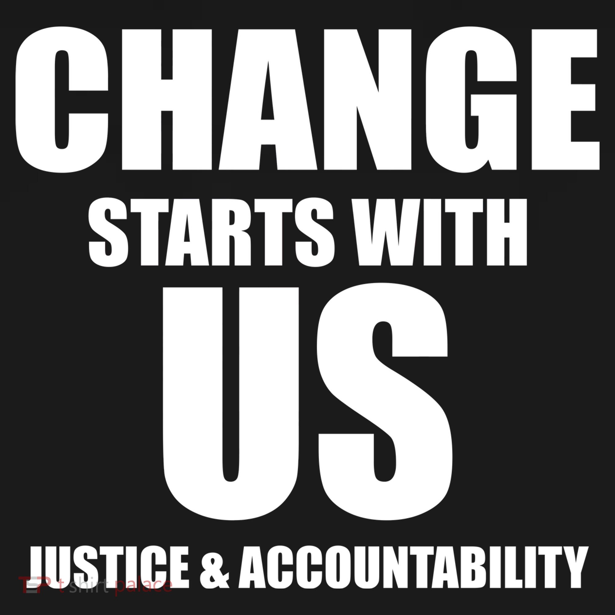 Change Starts With US Justice Peace Ornament