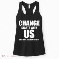 Change Starts With US Justice Peace Women's Tank Top thumb 0