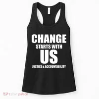 Change Starts With US Justice Peace Women's Tank Top thumb 0