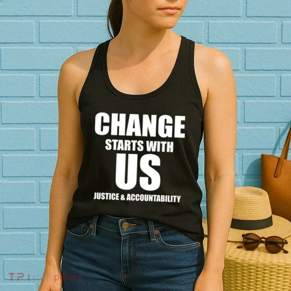 Change Starts With US Justice Peace Women's Tank Top