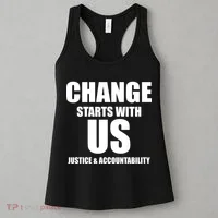 Change Starts With US Justice Peace Women's Tank Top thumb 3