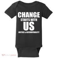 Change Starts With US Justice Peace Baby Bodysuit thumb 0
