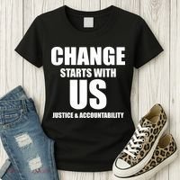 Change Starts With US Justice Peace Women's T-Shirt thumb 3