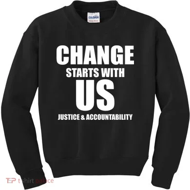 Change Starts With US Justice Peace Kids Sweatshirt