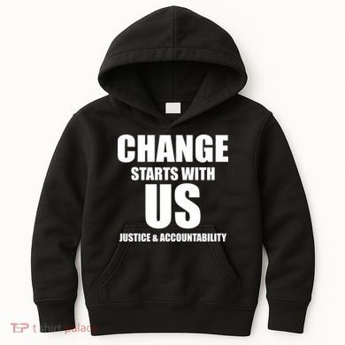 Change Starts With US Justice Peace Kids Hoodie