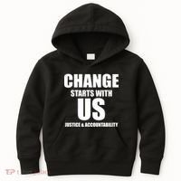 Change Starts With US Justice Peace Kids Hoodie thumb 0
