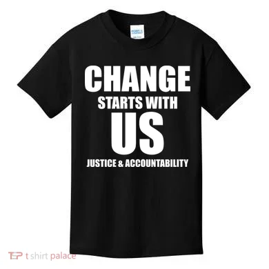 Change Starts With US Justice Peace Kids T-Shirt